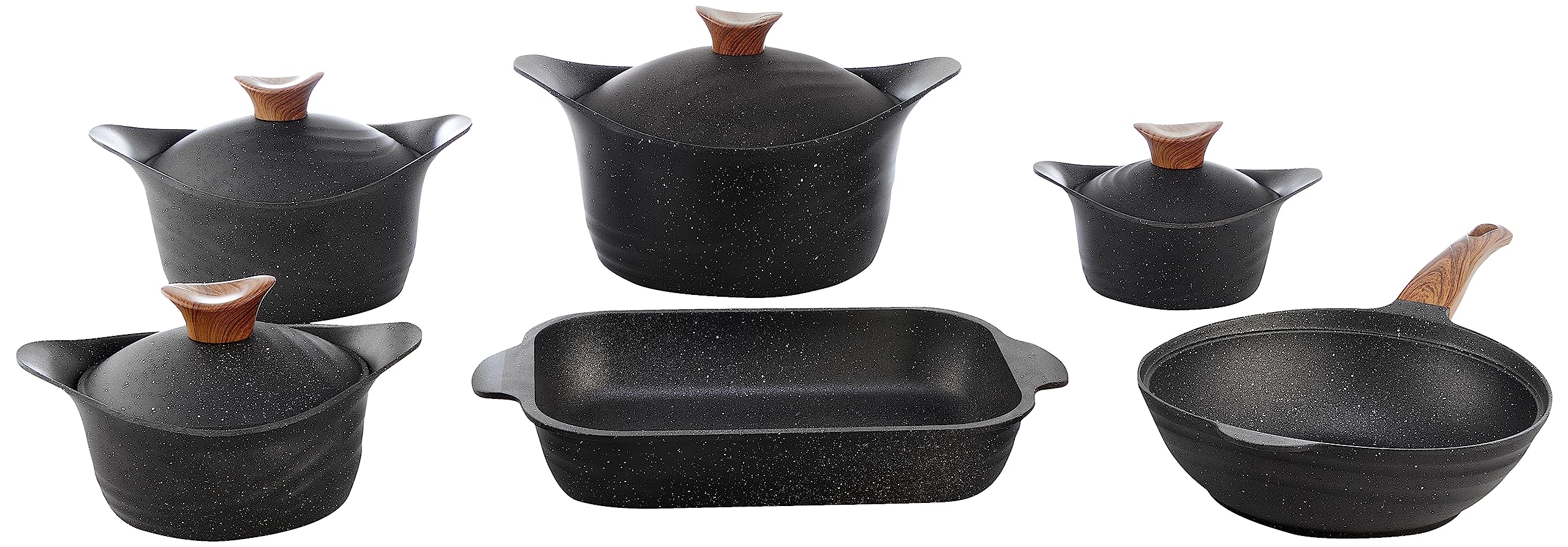 طقم اواني طهي مكون من 10 قطع تصميم أنيق