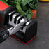 Generic Professional Knife Sharpener - Non-Slip Base, Fast Sharpening, 3 Stage Manual Sharpener for Kitchen Utensils (Red and Black)