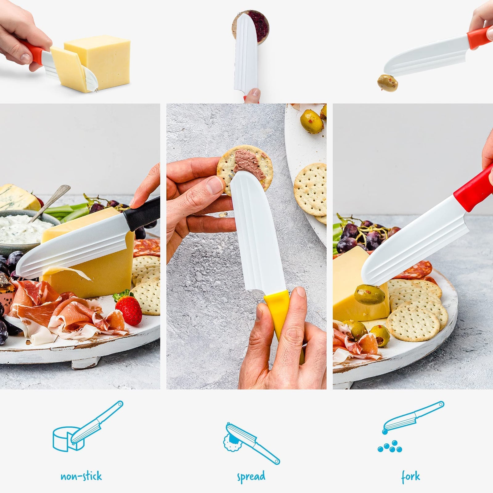 Dreamfarm Knibble Lite Cheese Knife Forks Nibbles