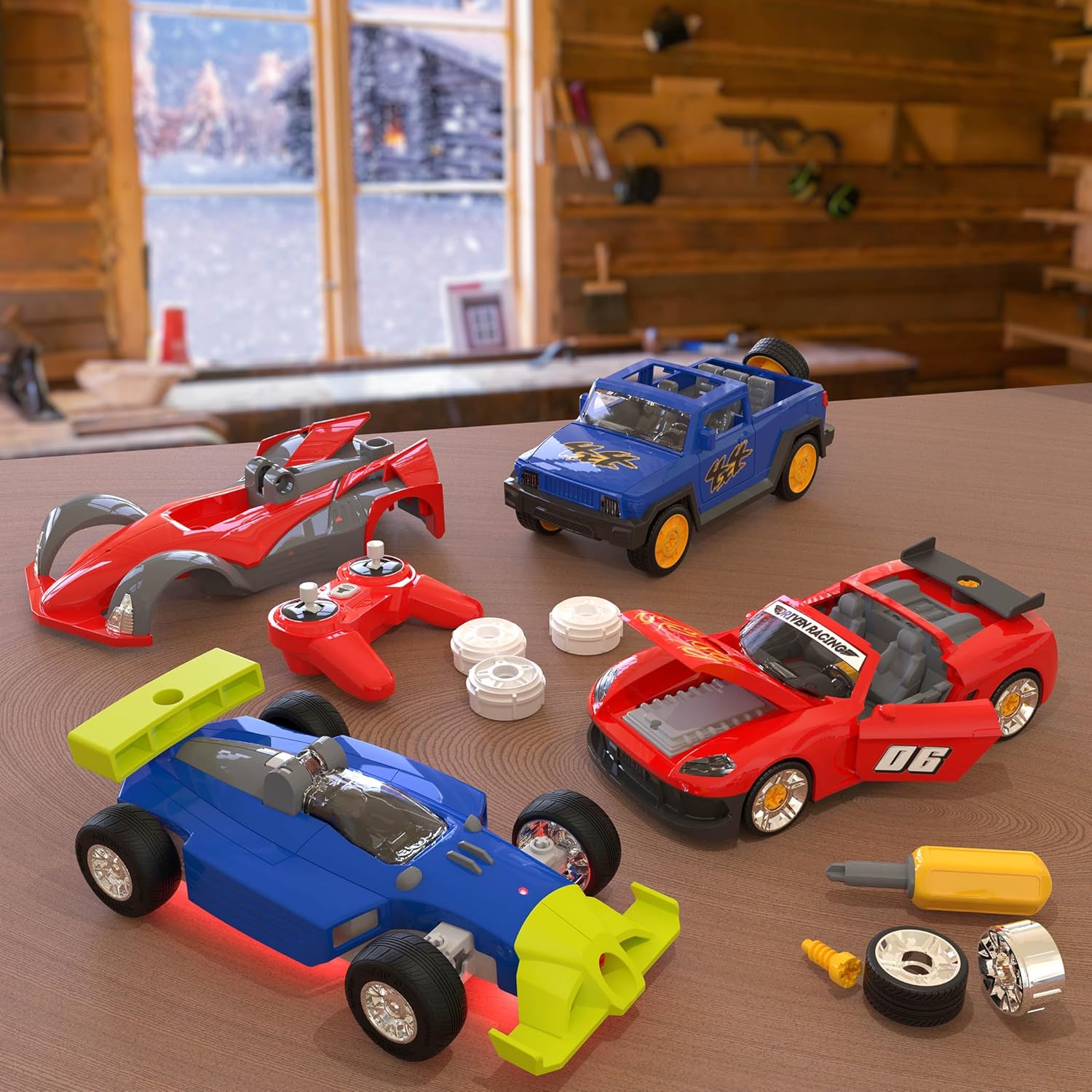 Driven by Battat Take-Apart Sports Car Toy with Accessories