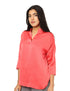 Splash Blouse With Silk Touch For Women,Easy to pair with skirts, trousers, or jeans for versatile styling.