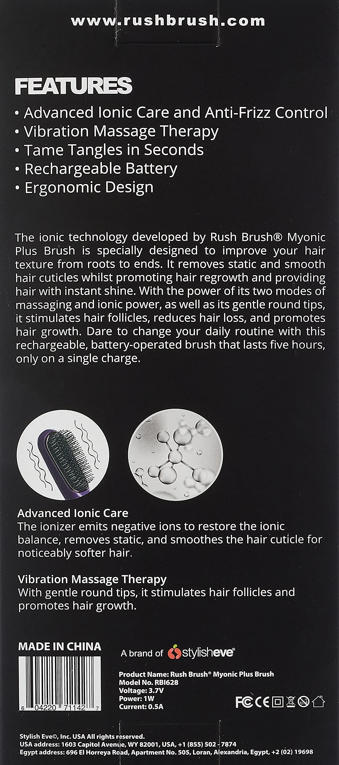 Rush Brush Ionic Hair Massager