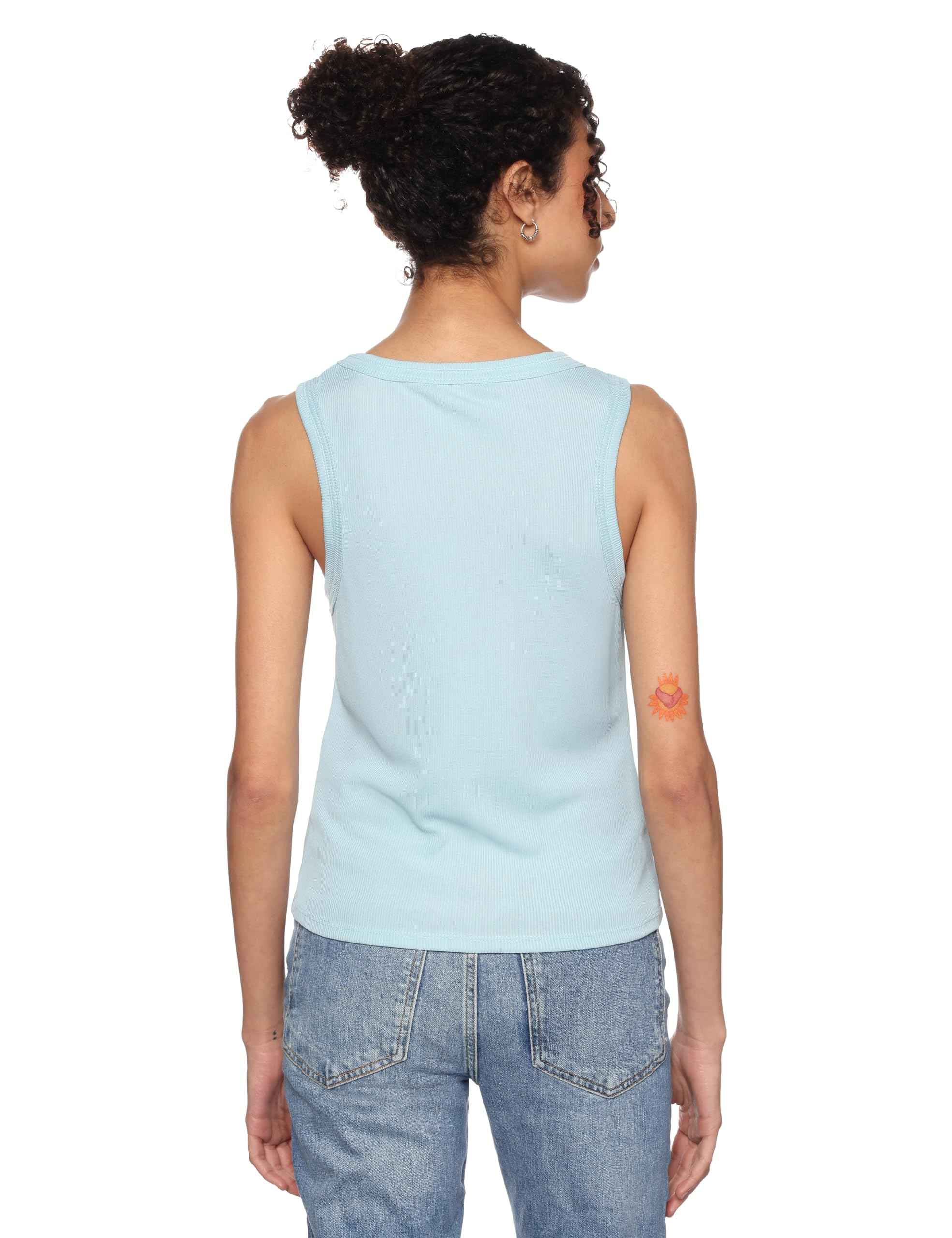 Solid Cami Top with Round Neck - Safqqa Egypt