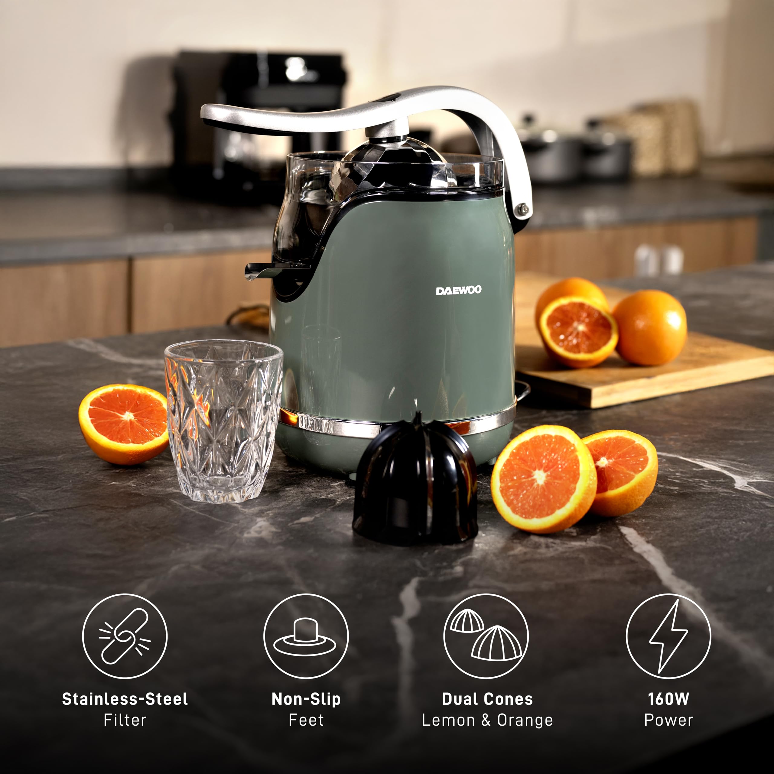 عصارة حمضيات دايو بتصميم كلاسيك وريترو أنيق