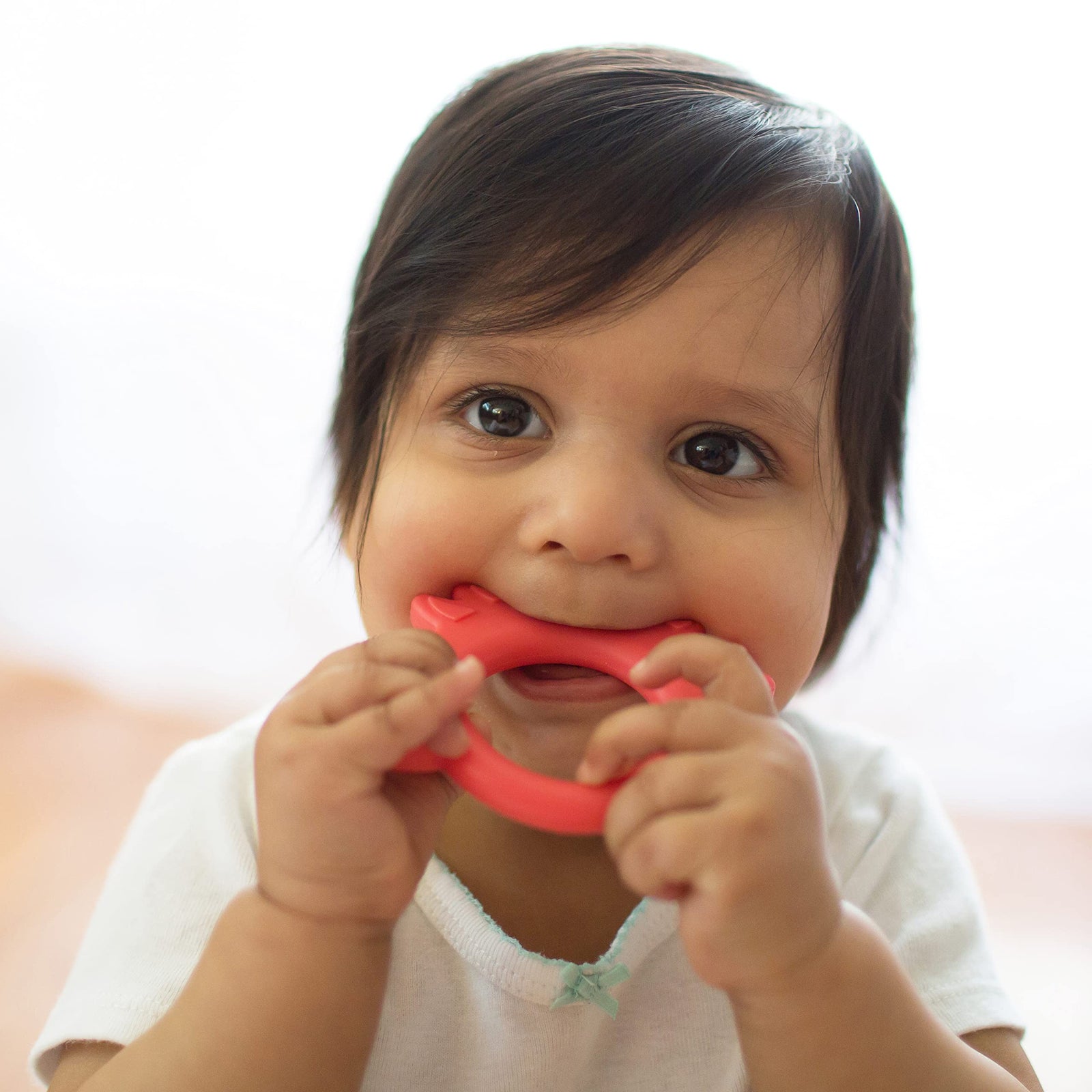 Dr. Brown's Flexees Friends Red  Fox, Soft 100% Silicone Baby Teether, BPA Free, 3m+
