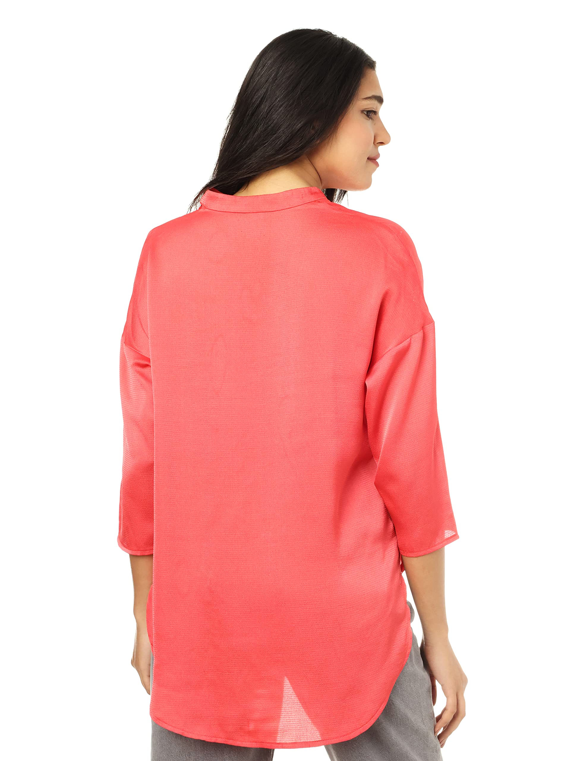 Splash Blouse With Silk Touch For Women,Easy to pair with skirts, trousers, or jeans for versatile styling.