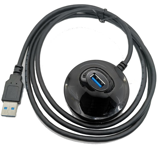 كينديكس KX 2607 محول تمديد واي فاي لاسلكي USB 3.0 عالي السرعة من ذكر إلى أنثى، قاعدة تثبيت واقفة، 1.5 متر - أسود