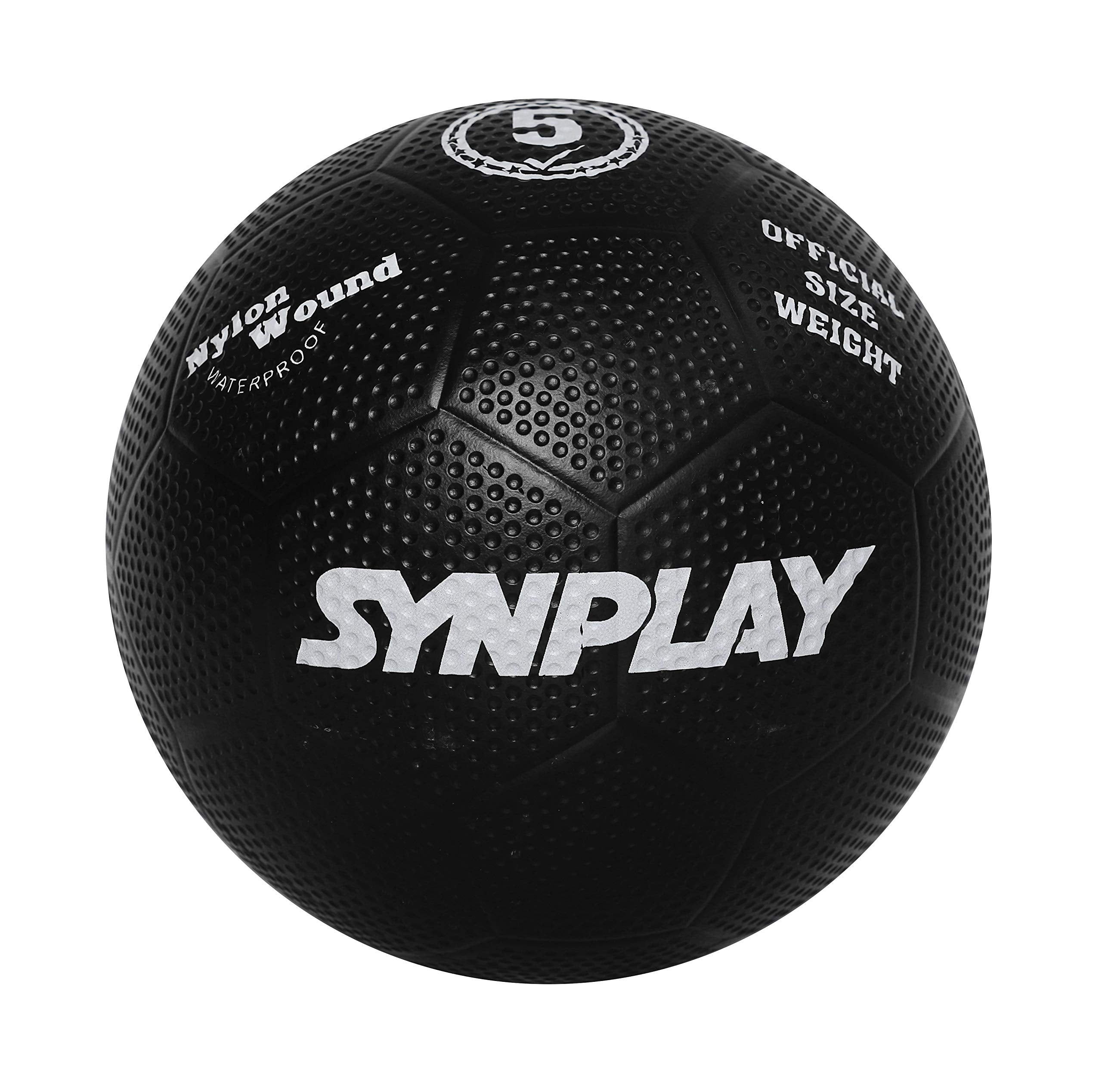 Synplay SS00130 Rubber Soccer Ball – Dimpled, Size 5