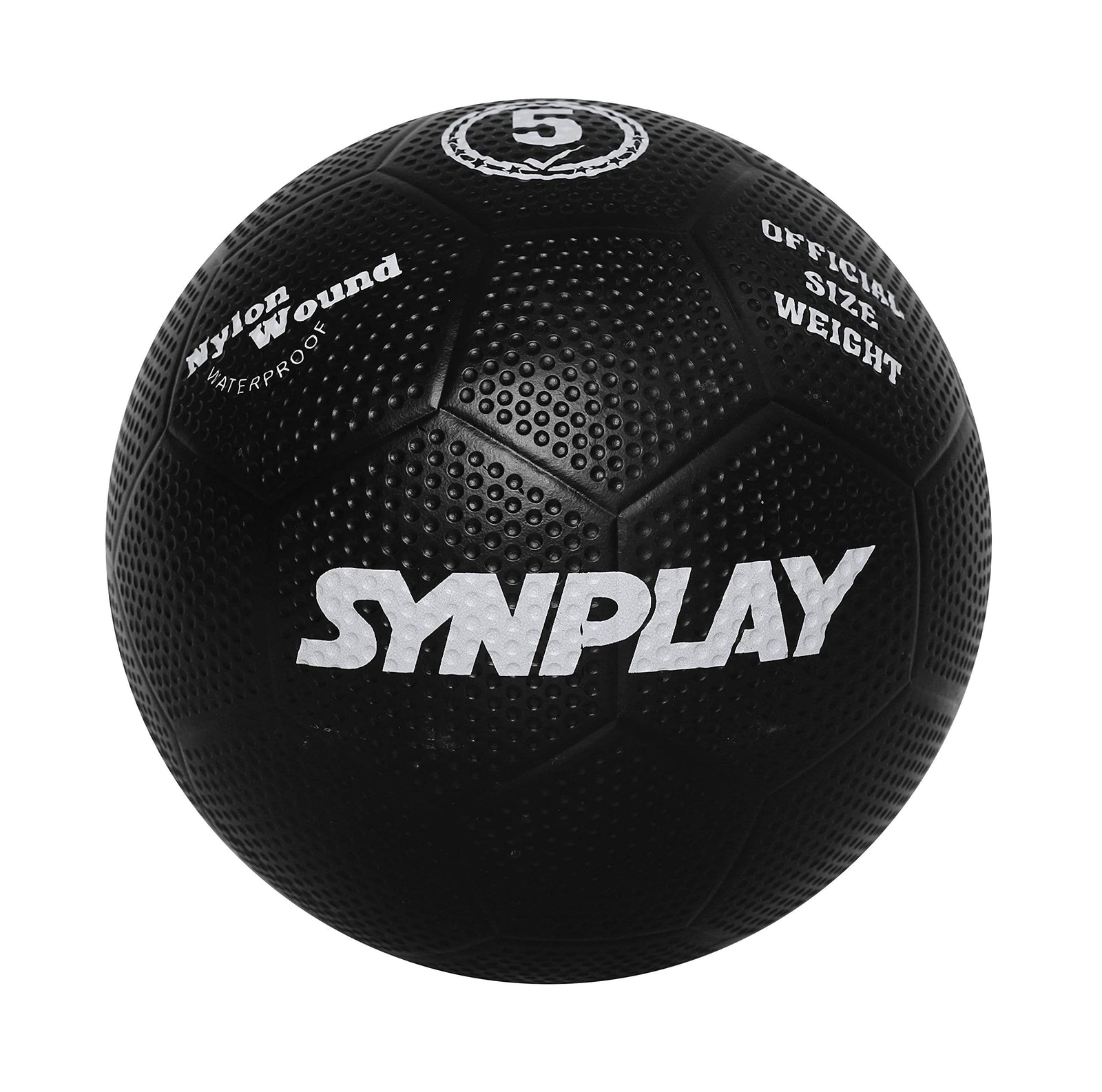 Synplay SS00130 Rubber Soccer Ball – Dimpled, Size 5
