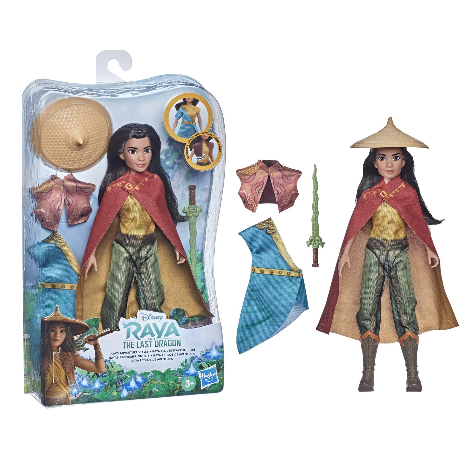 Disney Raya and The Last Dragon Adventure Styles Doll - Fashion Doll with Accessories for Kids 3 Years and Up