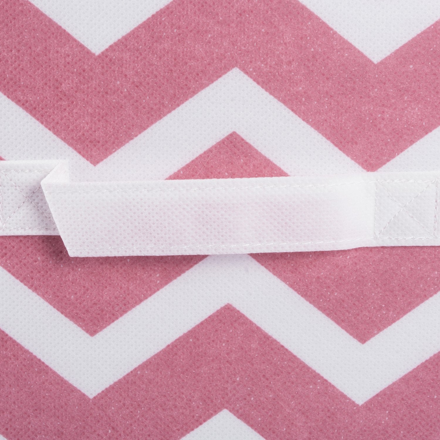 دي اي اي سلة تخزين من البوليستر غير المنسوج، شيفرون، روز، مجموعة صغيرة من قطعتين