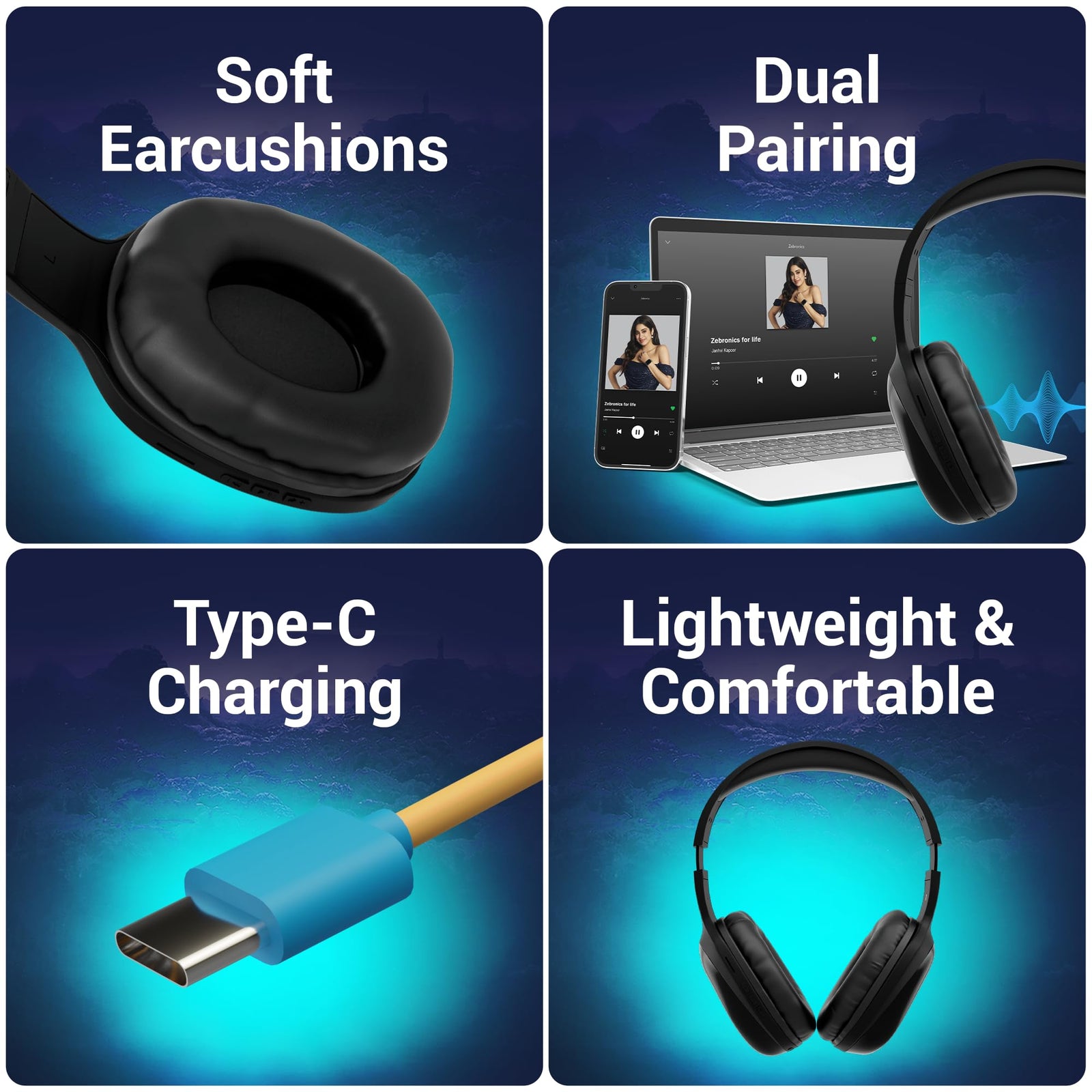 🇬🇧 Zebronics Zeb-Thunder PRO Wireless Headphones