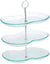 صينية تقديم مكونة من ثلاث طبقات من Harmony مصممة لتقديم الحلويات، الفواكه، الوجبات الخفيفة، أو المقبلات بطريقة أنيقة. مصنوعة من الزجاج الشفاف مع مقبض فضي متين