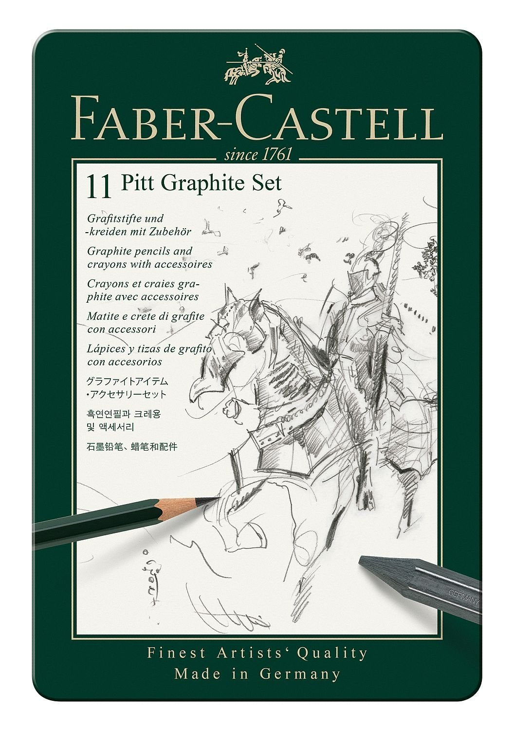 FABER-CASTELL PITT GRAPHITE TIN 11/SET
