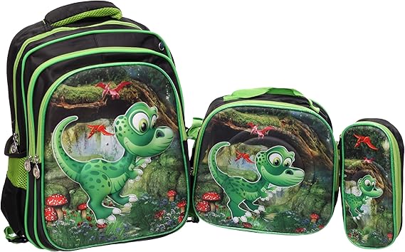 Glow-in-the-Dark School Backpack Set – 3 Zipper Bag | Stylish & Functional