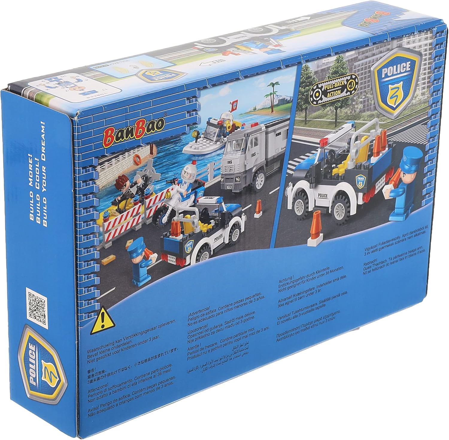 BanBao B7017 Police Car Building Blocks Set - Pretend Play for Kids