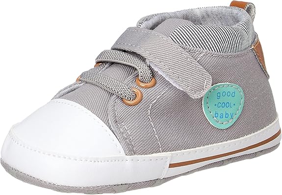 Mix & Max Boys’ High-Top Lace-Up Shoes with Contrast Backstay and Velcro Strap