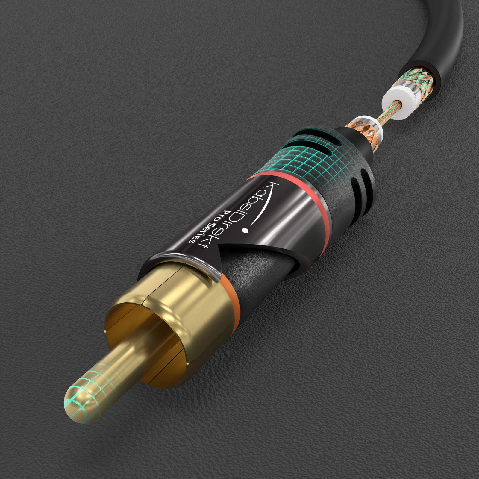 KabelDirekt 457 0.5m RCA Y Cable (1 to 2 RCA, Stereo Audio, Coaxial Male/Male Cinch Plugs, Analog/Digital, Adapter for Subwoofers, Amps, Hi-Fi, Home Cinema, Receivers) - Black