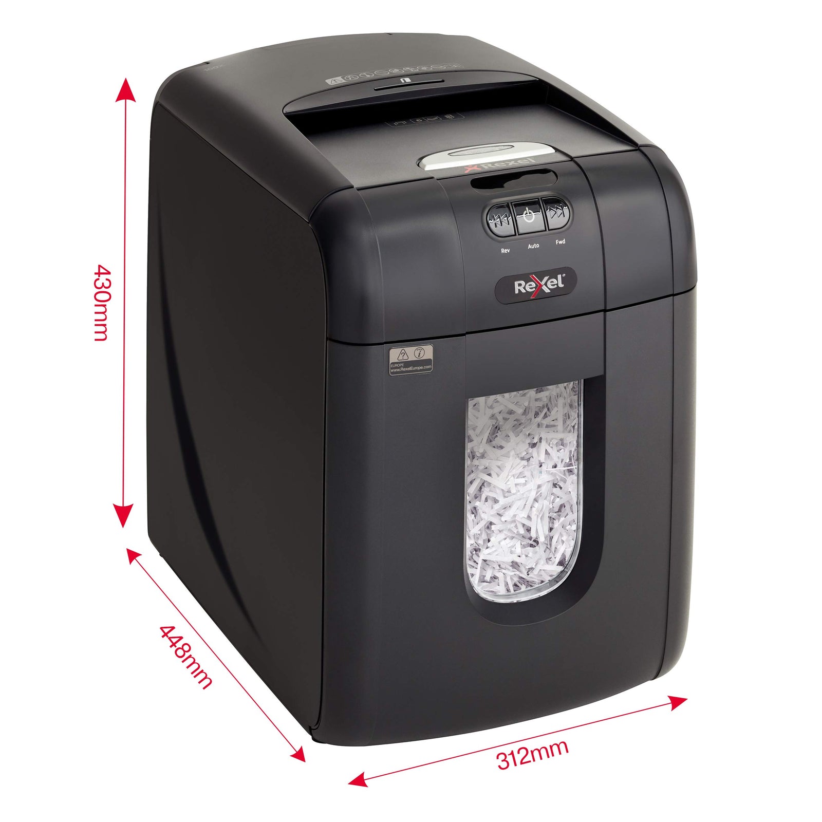 Rexel Auto Plus 130X Cross Cut Shredder – 130-Sheet Capacity