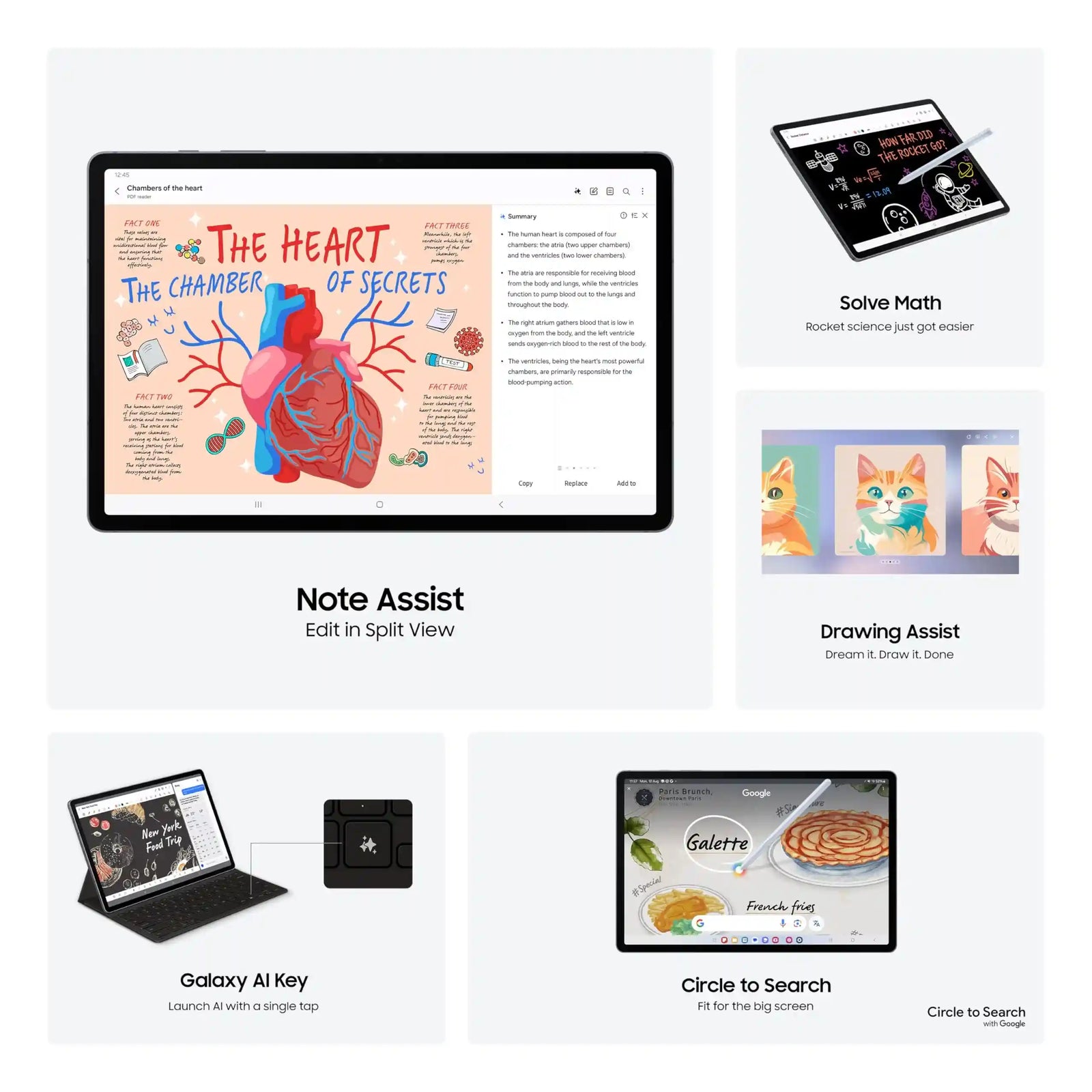 Samsung Galaxy Tab S10+, 12.4 Inch AI Android Tablet, 5G, 12GB RAM, 256GB Storage, AMOLED Display, Anti-reflection, Durable, S Pen Included, Moonstone Gray 1 Year Warranty/Local Version