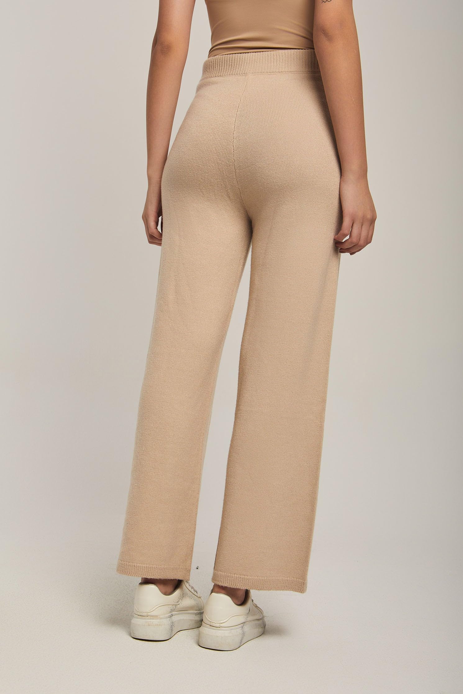 DARE Dalydress Women's Fancy Wide Leg Flat Knit Pants,