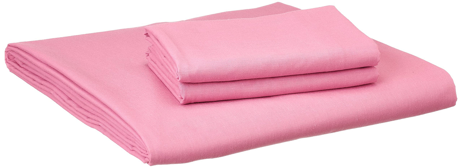 طقم ملاءات سرير مسطح من نايس هوم - 2 غطاء وسادة و1 ملاءة سرير - أحمر غامق، مقاس 180×200 سم