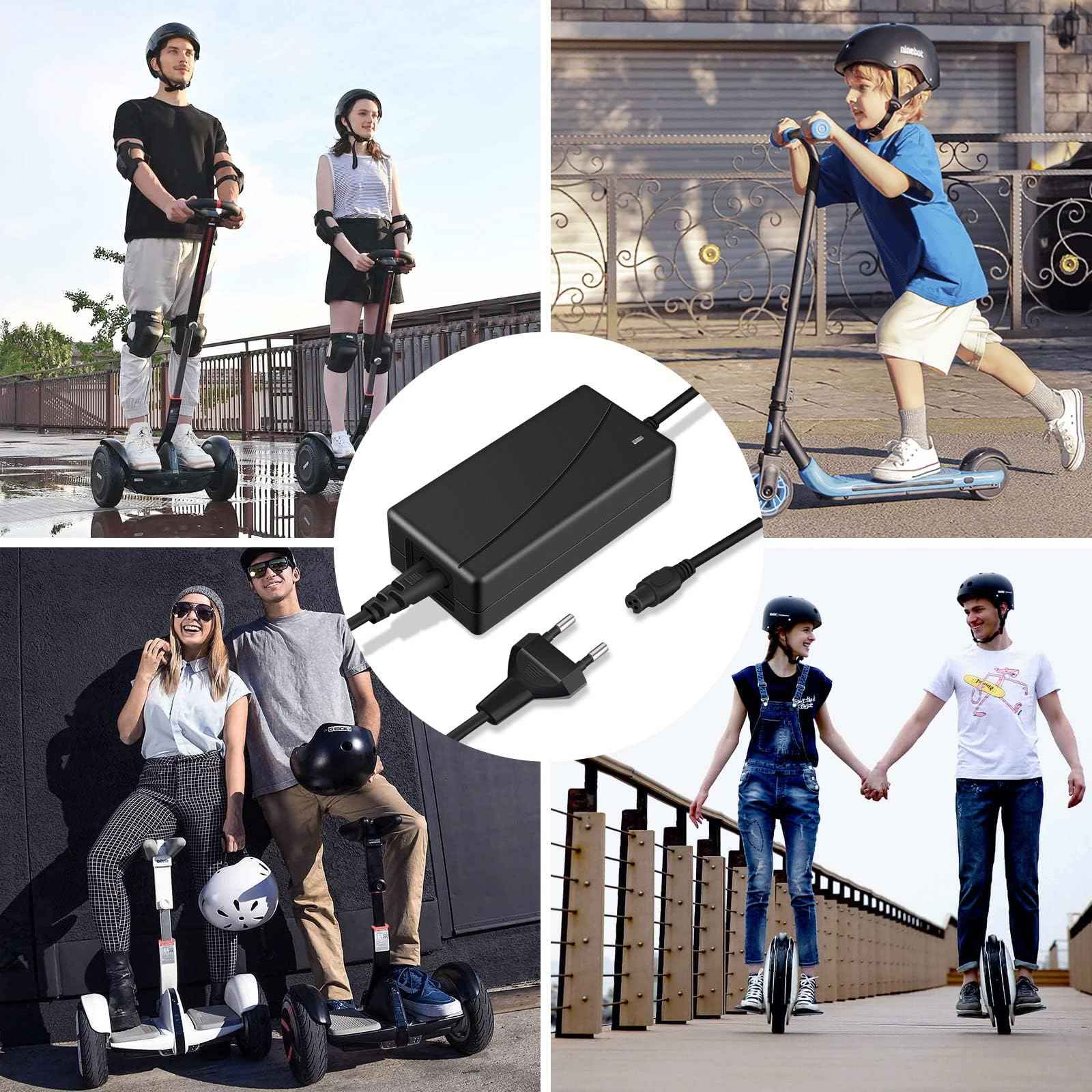 Rhitchy hoverboard charging cable, 42V 2A charger for scooter, e-scooter charger battery charging cable for electric scooter - Safqqa Egypt