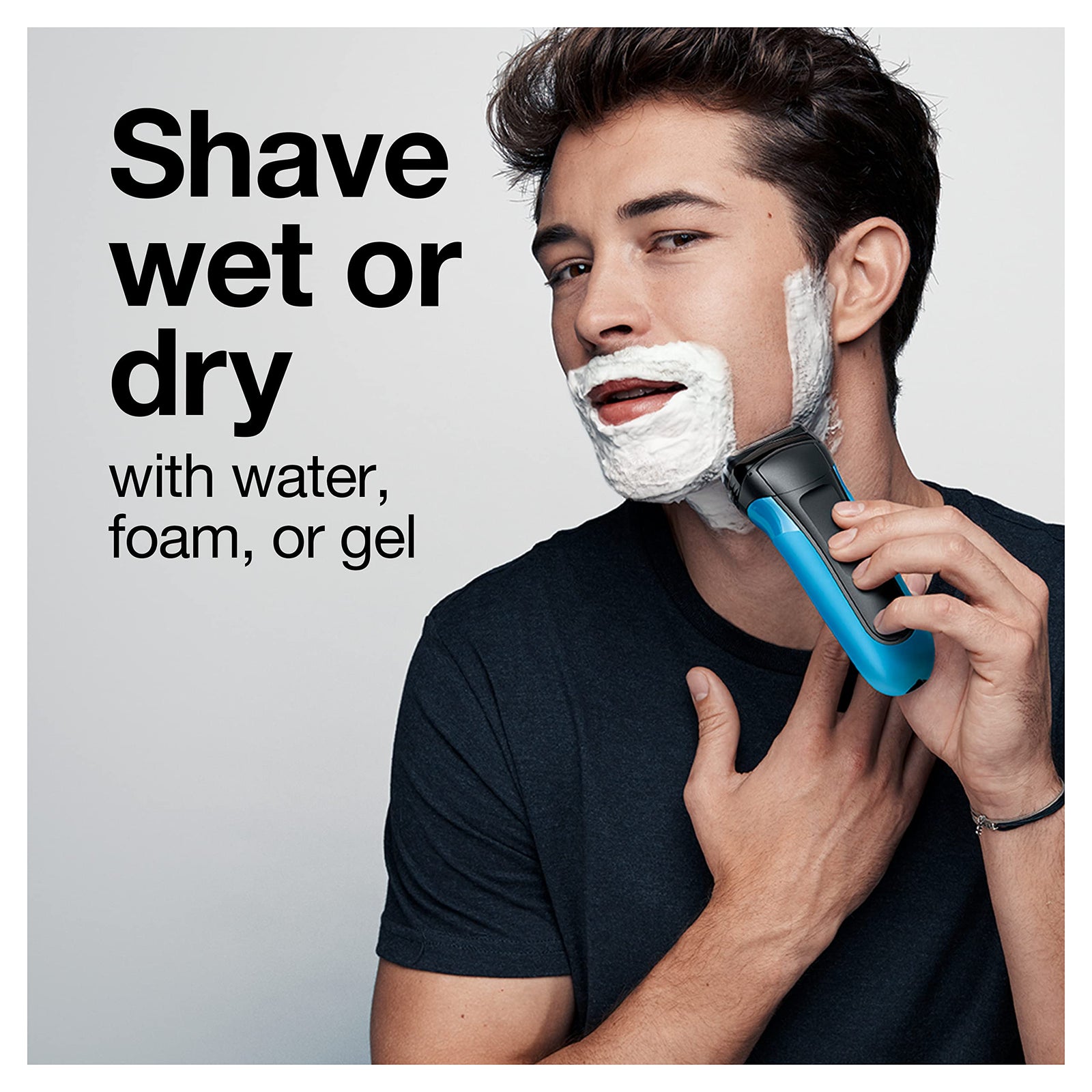 Braun Series 3 310s Wet & Dry Shaver with 3 Flexible Blades - Black/Blue Visit the Braun Store