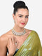 ZAVERI PEARLS Kundan Necklace Earring & Ring Set for Women ZPFK15197
