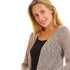 JAMILA Women Self Patterned Open Neckline Long Cardigan SWEATER