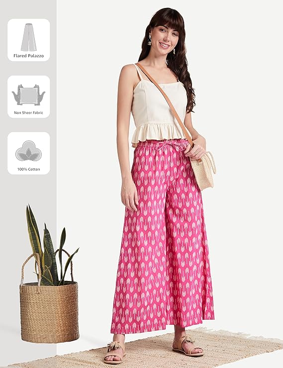 Myx Women's Cotton Palazzo Pants – Comfortable & Stylish | Made in India