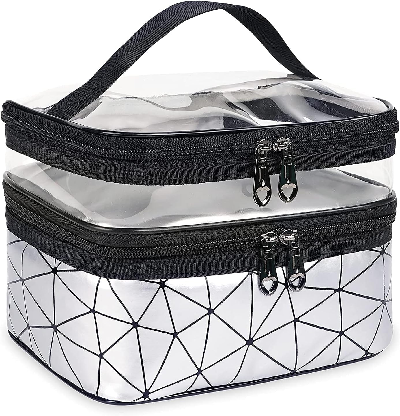 Women’s Waterproof 2-Layer PU Cosmetic Organizer Box – Safqqa Egypt
