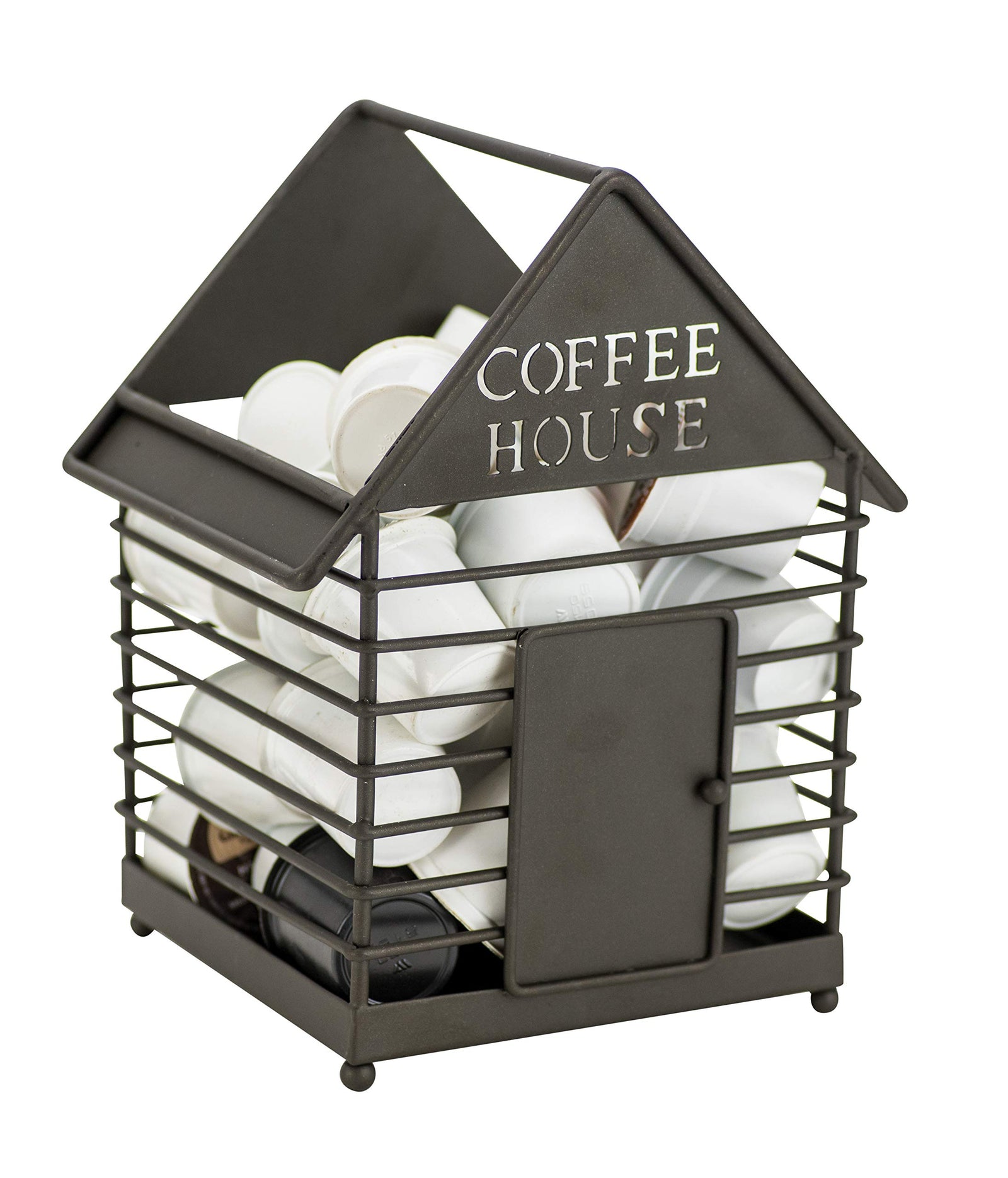 سلة معدنية على شكل قطة من بوسطن ويرهاوس، مصممة لتخزين أكواب القهوة وكبسولات القهوة بطريقة عملية وأنيقة. مصنوعة من معدن متين يوفر ثباتًا وقوة تحمل عالية