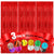 ستائر شرائط الفويل اللامعة باللون الأحمر من FANNEV هي زينة نابضة بالحياة ولافتة للأنظار، مثالية للحفلات والاحتفالات.
