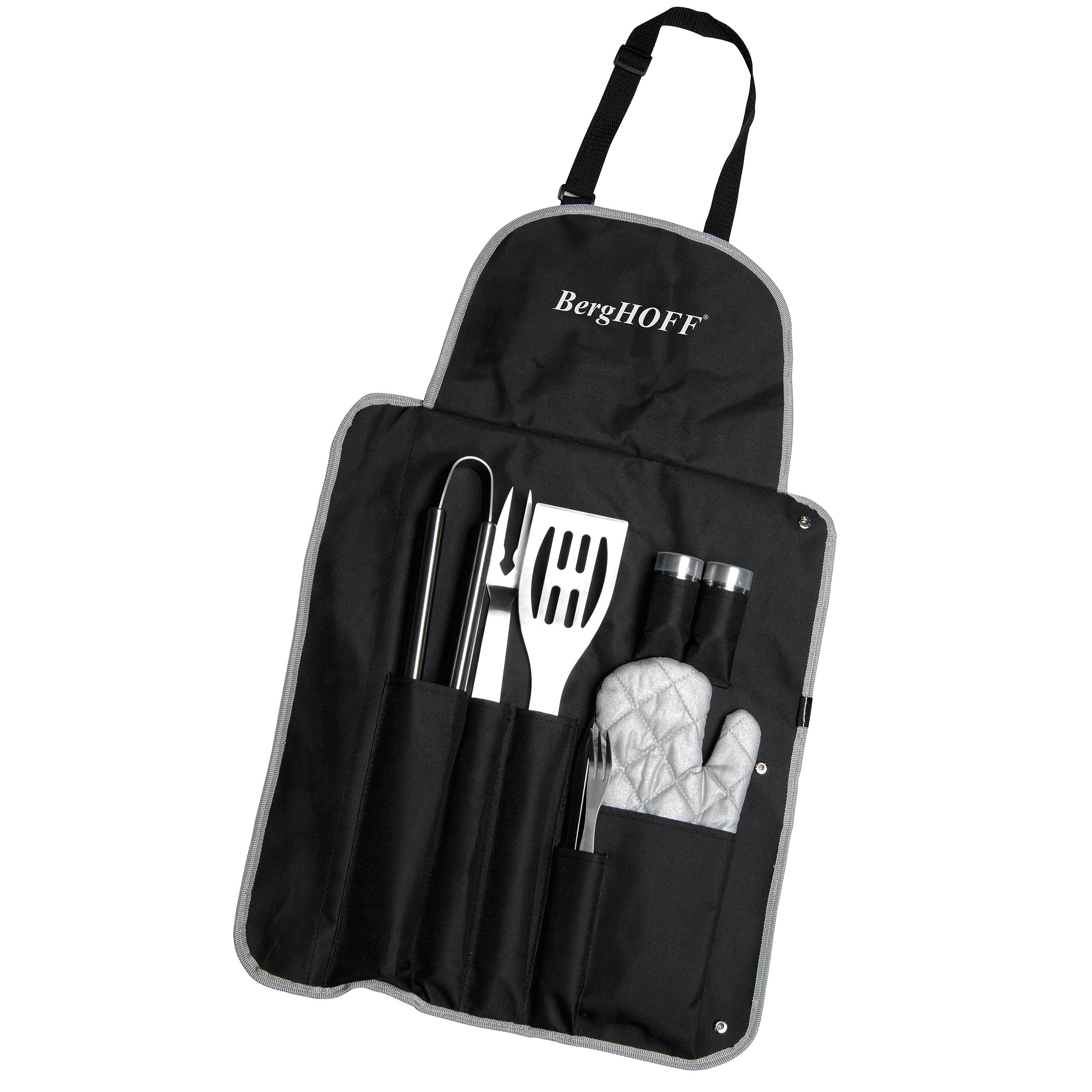 Berghoff - 9 piece barbecue set in apron 49.8x13.3x9.1