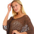 JAMILA Women Knitted Loose Wide Round Cover up OUTERWEAR