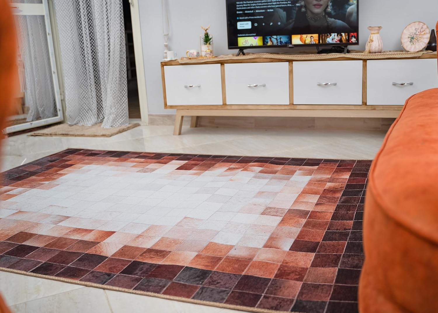 سجادة مطبوعة ثلاثية الأبعاد من HENDI - 180 × 280 سم، بظهر من الجينز المضاد للانزلاق، مثالية لغرفة المعيشة وغرفة النوم وديكور المنزل (R118) 