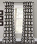 Lush Decor Diamond Ikat Room Darkening Window Curtain Panel Pair, 84" x 52", Black, 2 Count - Safqqa Egypt