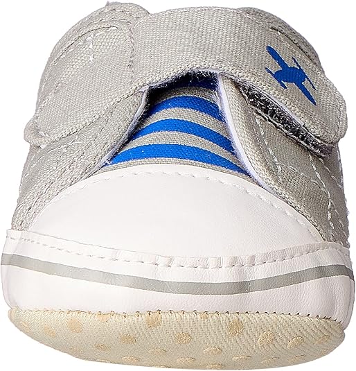 Mix and Max Boys' Airplane-Print Striped Low-Top Velcro-Strap Shoes