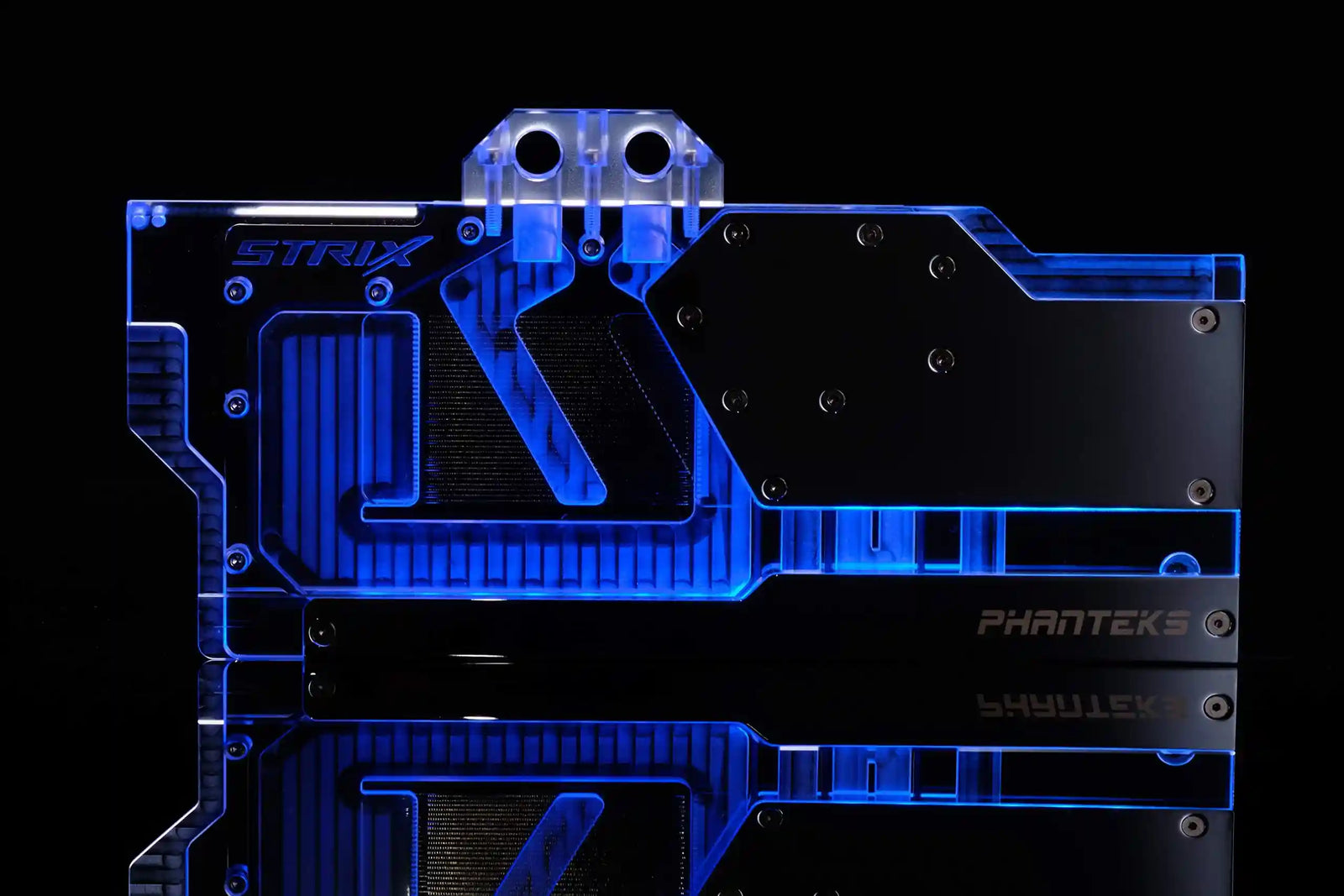 فانتيكس وحدة معالجة الرسومات الجرافيكية G2080Ti ستريكس من جلاسير G2080Ti لجهاز اسوس روج ستريكس RTX 2080/2080Ti - مطلي بالنيكل، اكريليك، RGB قابل للمعالجة، كروم عاكس (PH-GB2080TiAS_CR01)