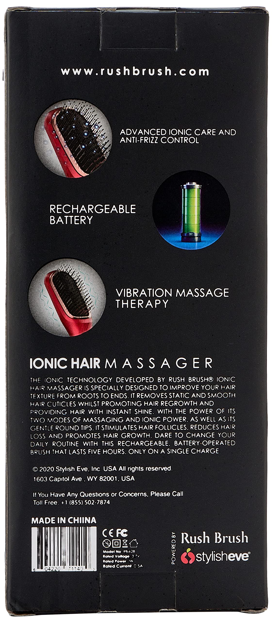 Ionic Hair Massager Red