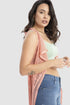 JAMILA Women fringed net cardigan SWEATER