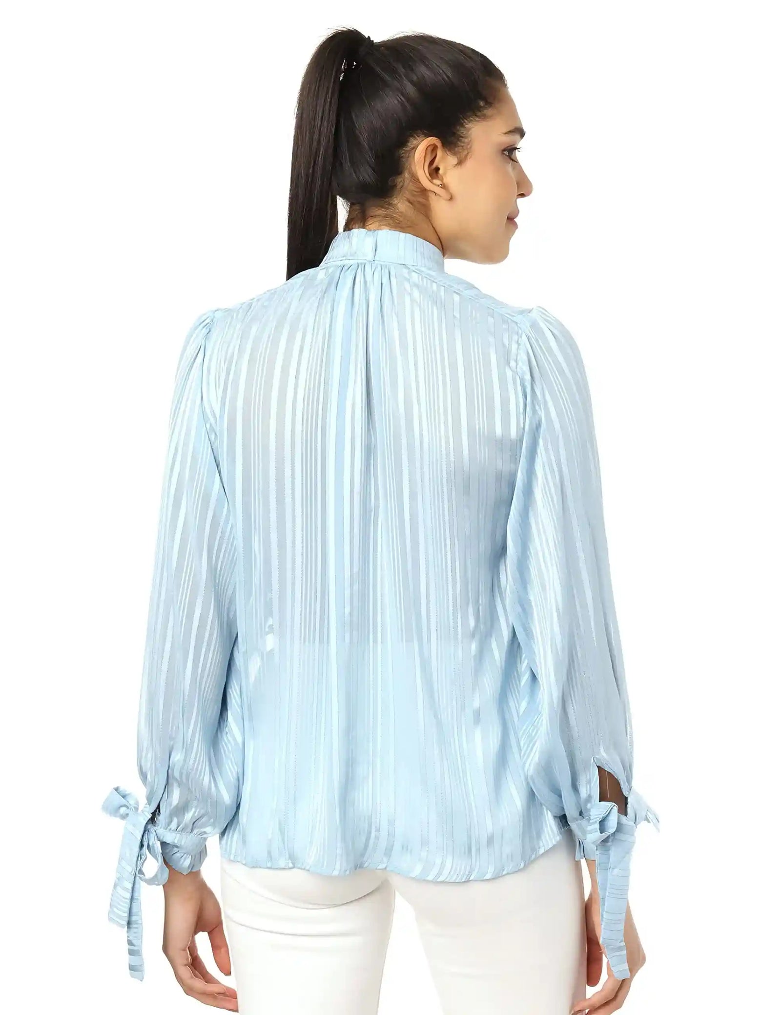 Elle Neck Tie Long Sleeves Blouse for Women - Safqqa Egypt