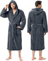 NY Threads Men’s Hooded Bathrobe – Soft and Comfortable Everyday Robe