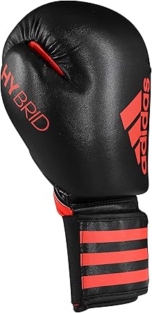 Adidas Hybrid Boxing Gloves – Free Size, Black/Red