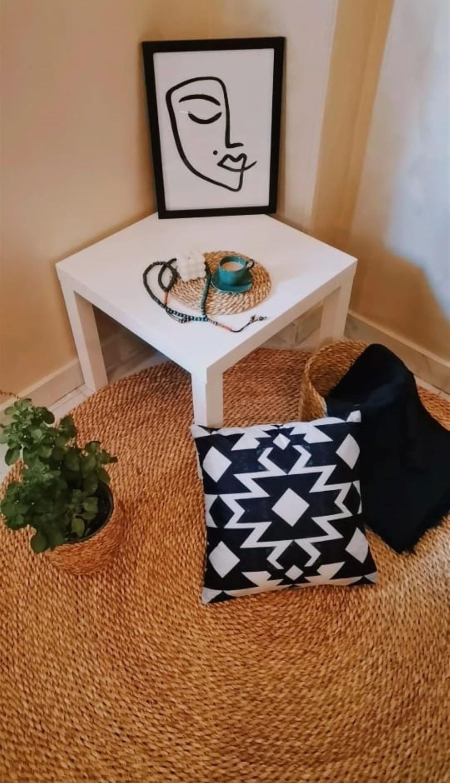 HAYAH LABORATORIES decor - Halfa Round Rug 150CM - Natural Halfa Carpet