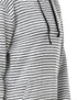 Hairline Stripes Kangaroo Pockets Drawstring Hoodie For Women,Long sleeves with ribbed cuffs for a snug fit..