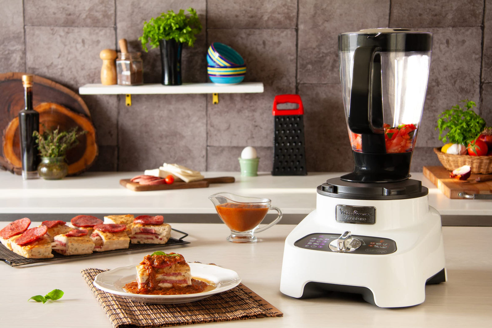 محضر طعام مولينكس FP823125 بقوة مضاعفة - 1000 واط - لوحة تحكم يدوية - نظام أمان (خدوش بسيطة)