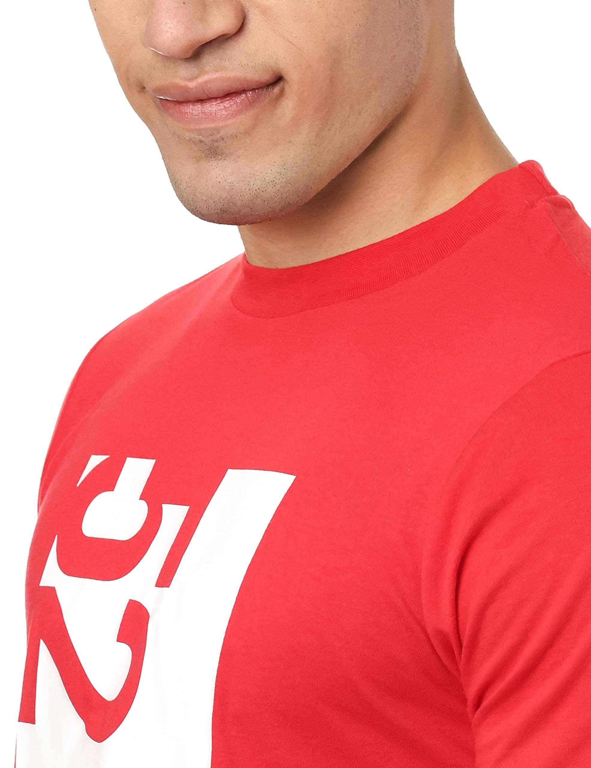 Splash Front Printed Number Short Sleeves Running T-Shirt for Men - Safqqa Egypt