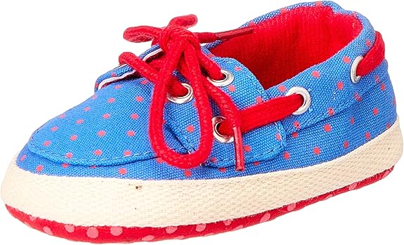 Mix and Max Polka-Dot Pattern Low-Top Lace-Up Boat Shoes for Girls